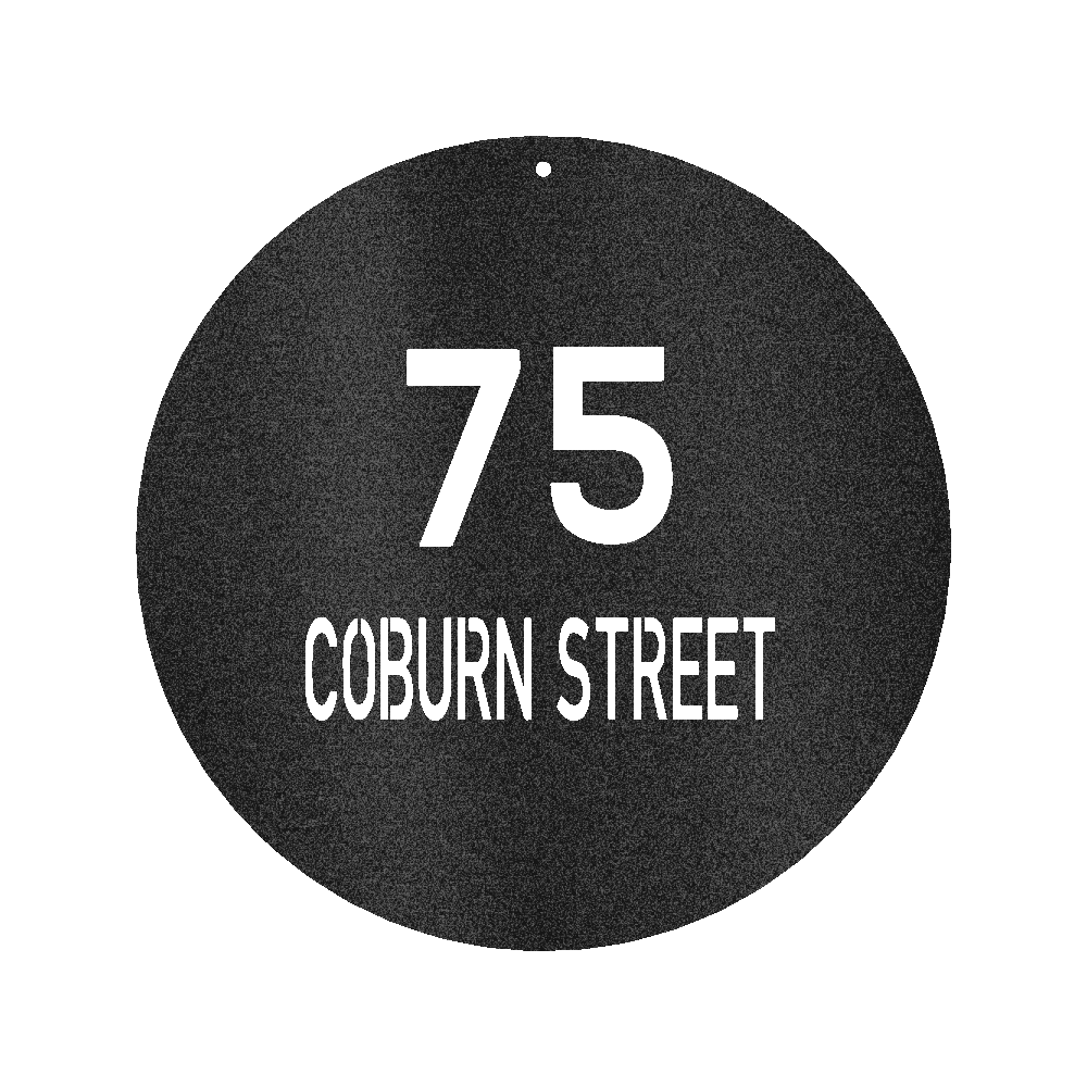 Circle Home Address Personalized Gifts - Custom Metal Sign