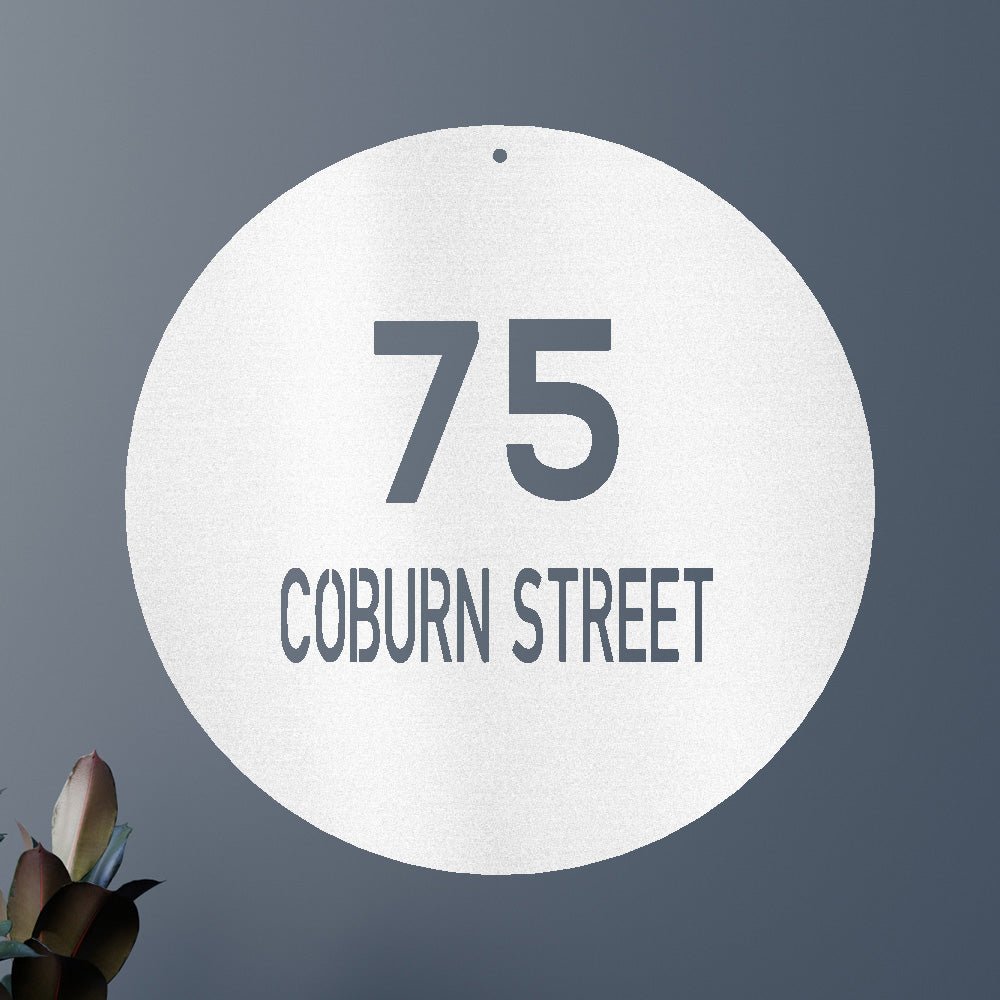 Circle Home Address Personalized Gifts - Custom Metal Sign