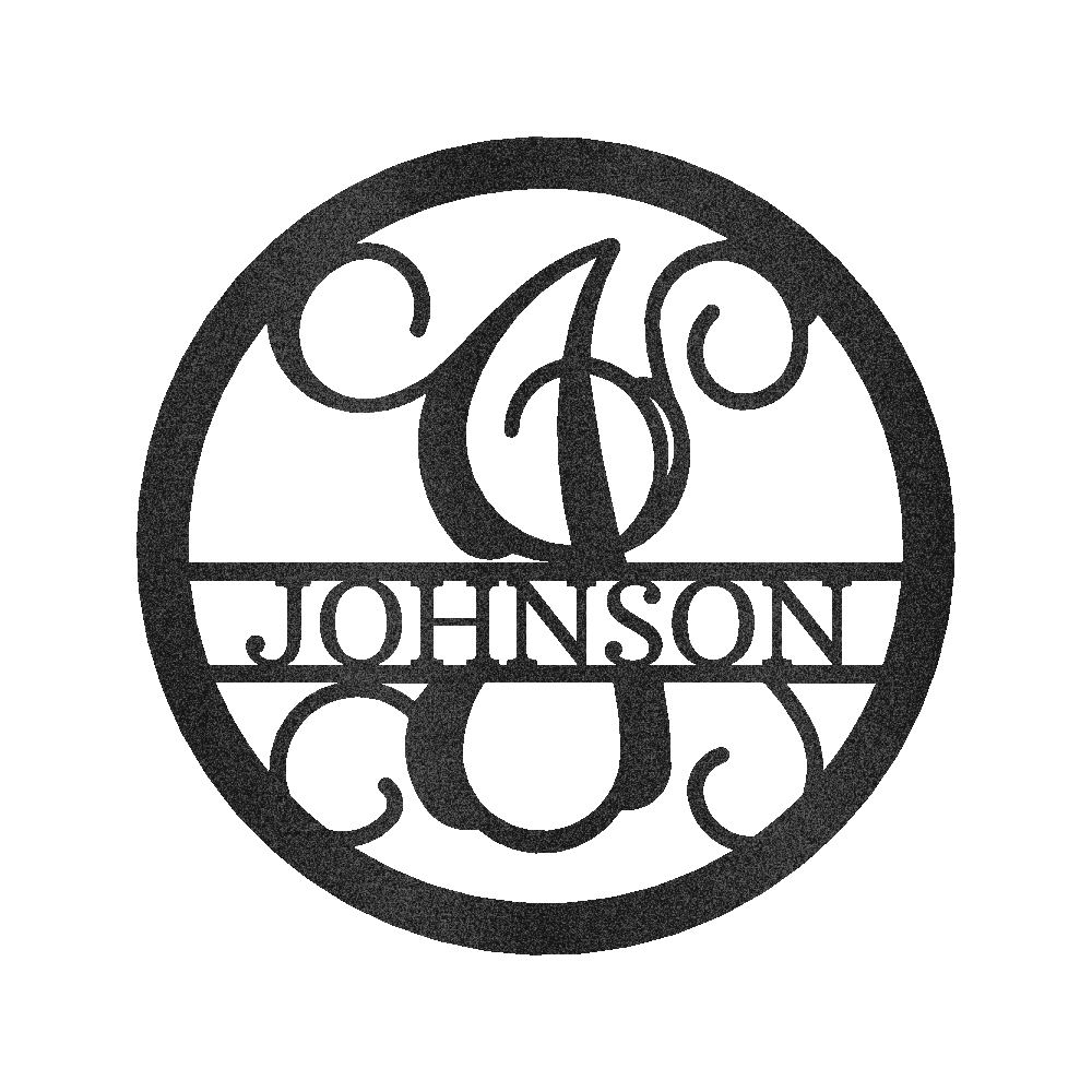 Circle Vine Personalized Gifts - Custom Metal Sign, Split Letter