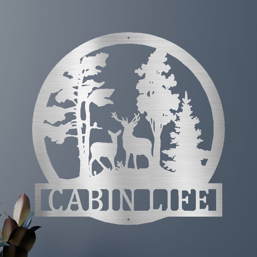 Deer Text Personalized Gifts - Custom Metal Sign, Anniversary/Wedding/Housewarming Gift