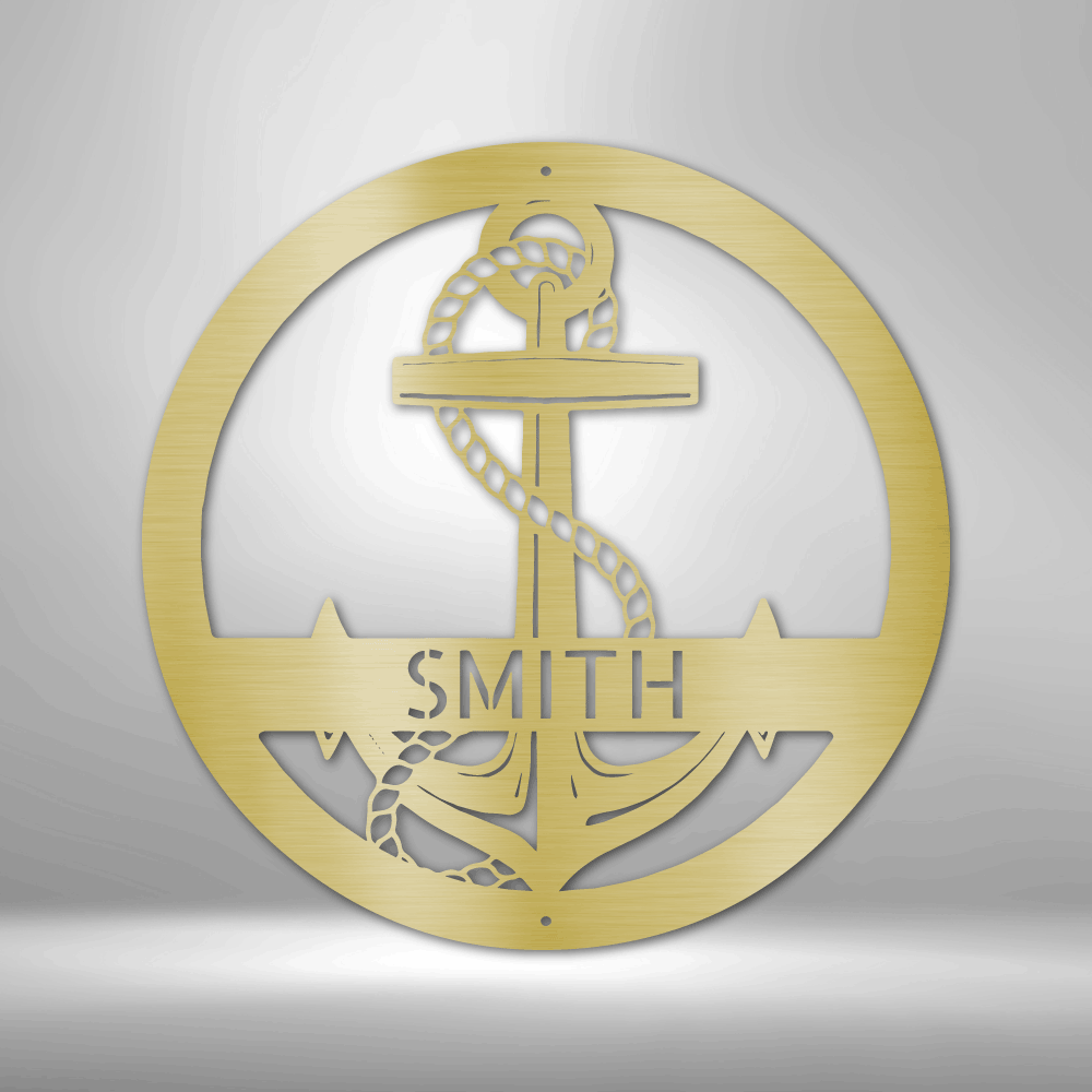 Elaborate Anchor Personalized Gifts - Custom Metal Sign