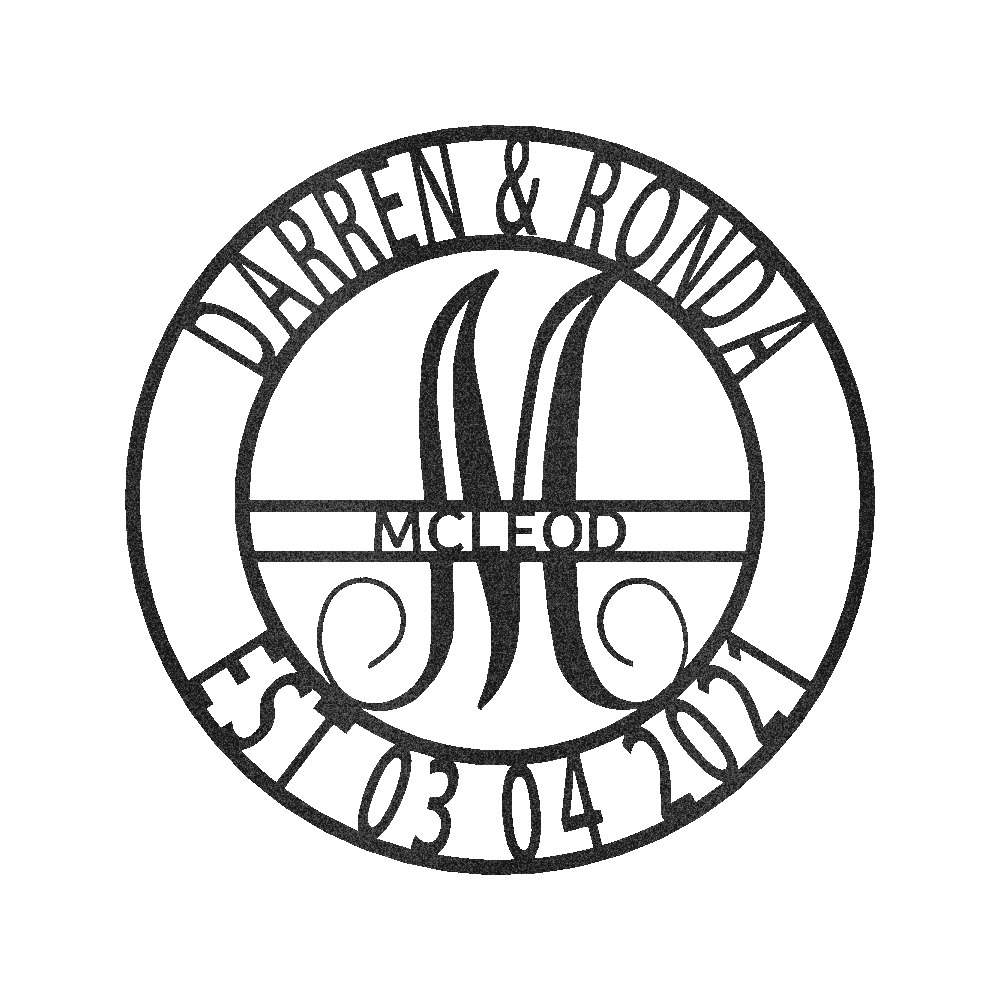 Elaborate Name Personalized Gifts - Custom Metal Sign, Split Letter