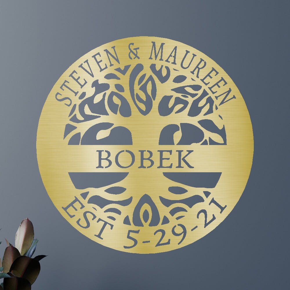 Elaborate Tree Of Life Sign - Custom Metal Sign