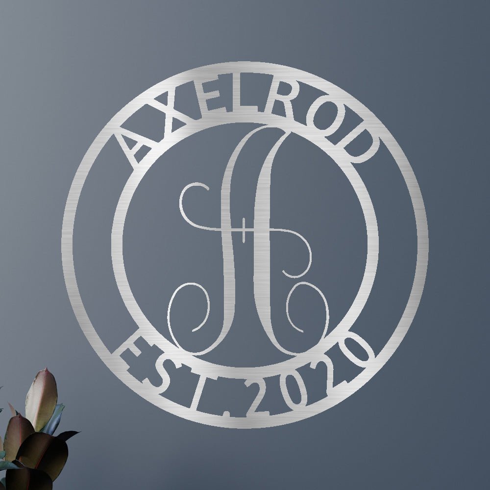 Family Name Personalized Gifts - Custom Metal Sign, Split Letter