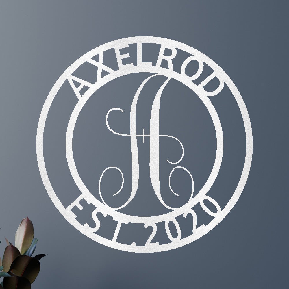 Family Name Personalized Gifts - Custom Metal Sign, Split Letter