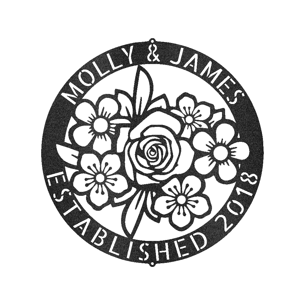 Floral Ring Personalized Gifts - Custom Metal Sign