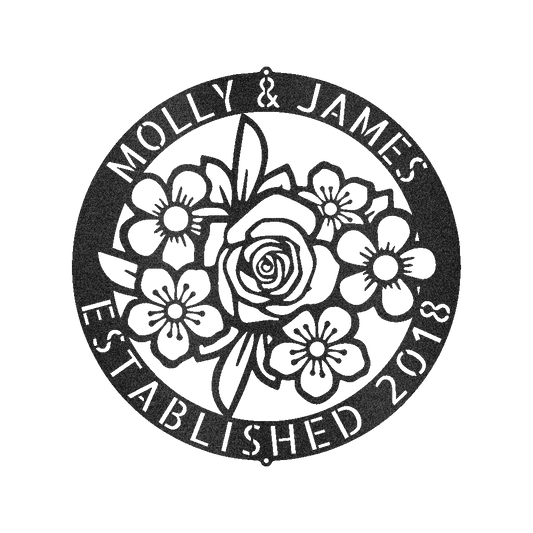 Floral Ring Personalized Gifts - Custom Metal Sign