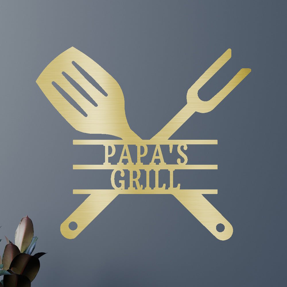 Grilling Utensils Personalized Gifts - Custom Metal Sign