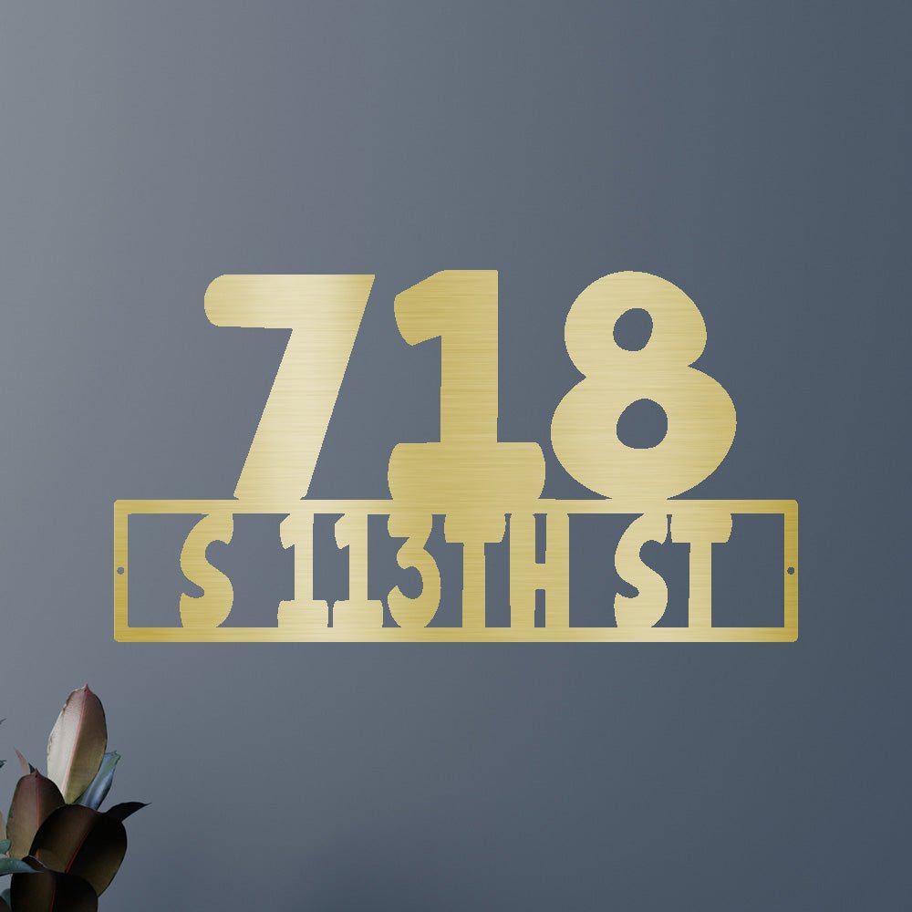 Home Address Personalized Gifts - Custom Metal Sign