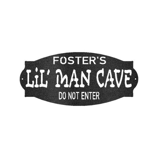 Lil Man Cave Personalized Gifts - Custom Metal Sign