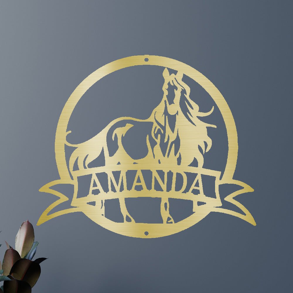 Majestic Horse Personalized Gifts - Custom Metal Sign