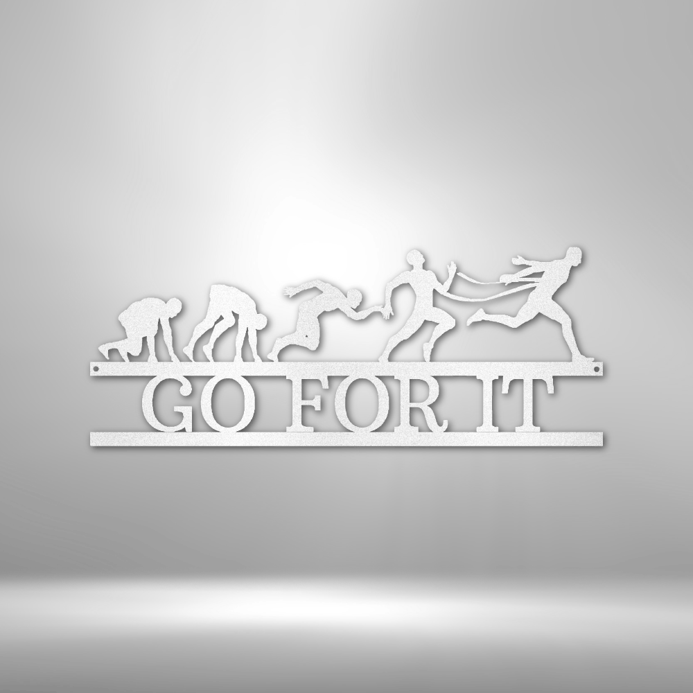 Evolution of Running Personalized Gifts - Custom Metal Sign for Marathon Runner