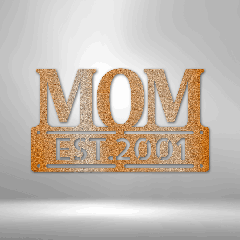 Personalized Mother’s Day Metal Sign - Custom Family Name Plaque for Mom