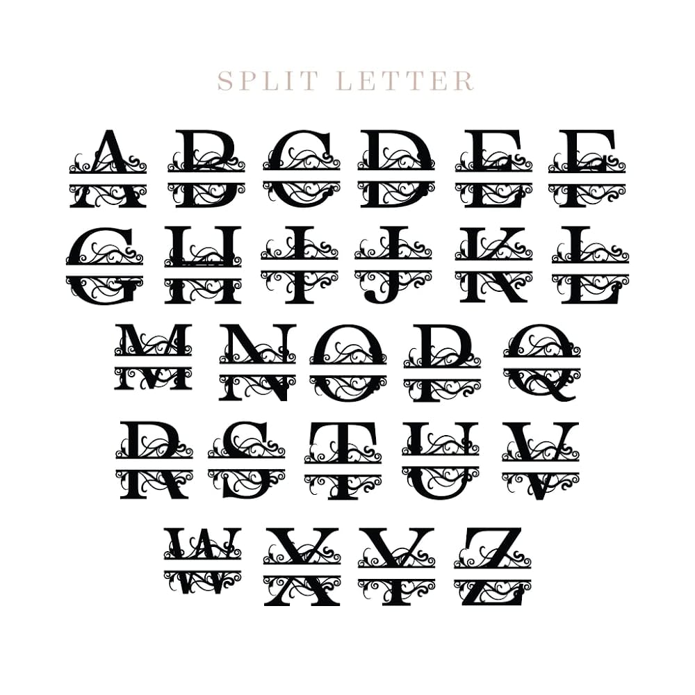 Name Sign - Custom Metal Sign, Family Split Letter Monogram, Wedding Gift