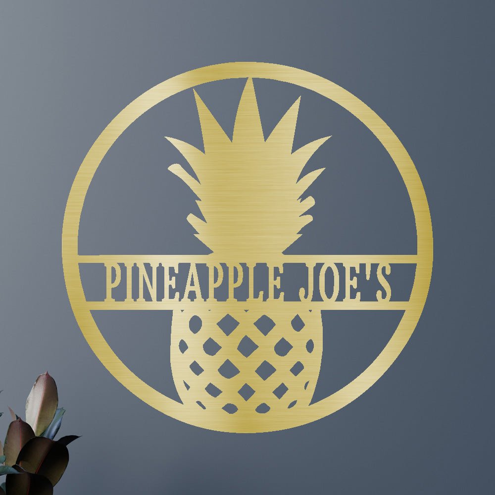 Pineapple Sign - Custom Metal Sign, Housewarming Gift