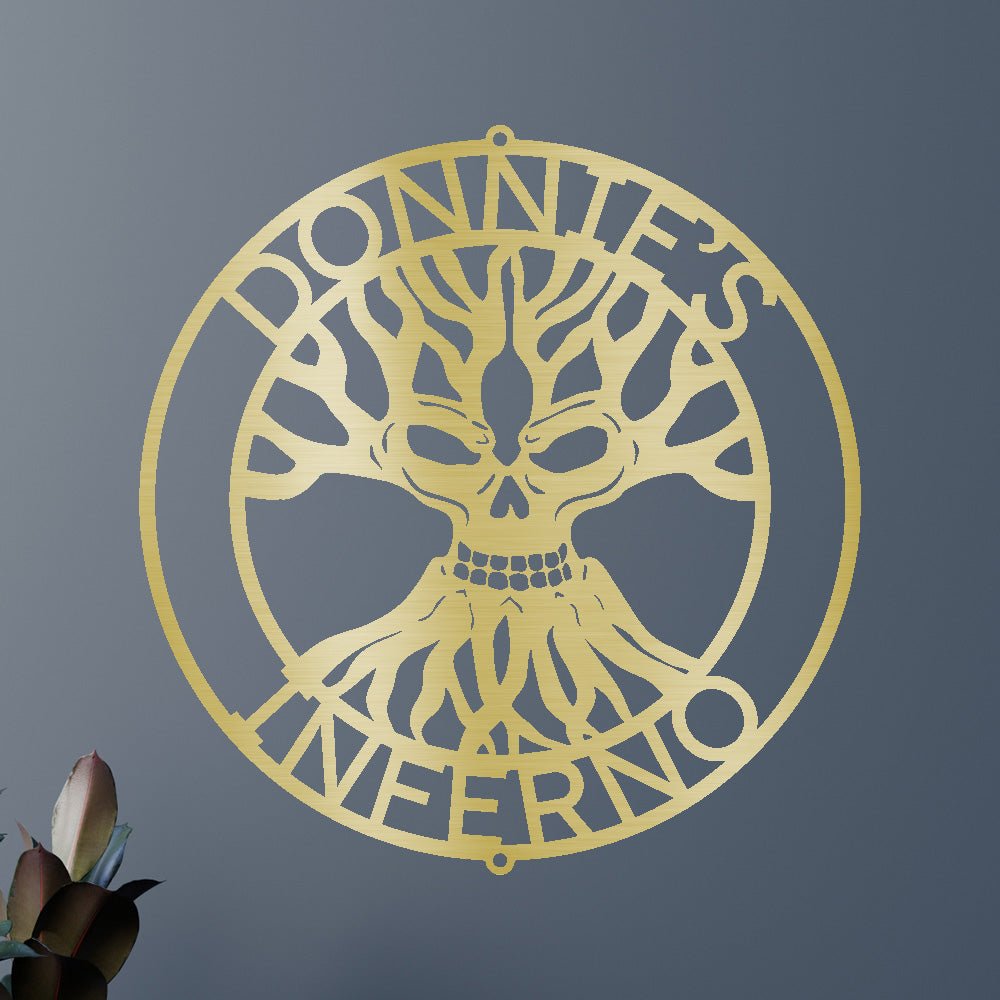 Skull Family Tree Personalized Gifts - Custom Metal Sign