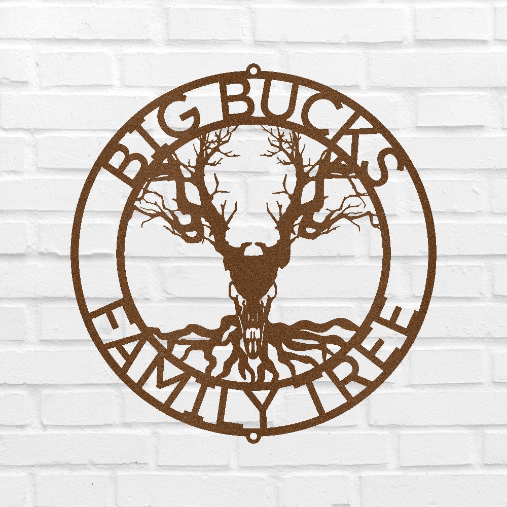 Skull Tree Sign - Custom Metal Sign, Housewarming/Christmas Gift, Family Letter