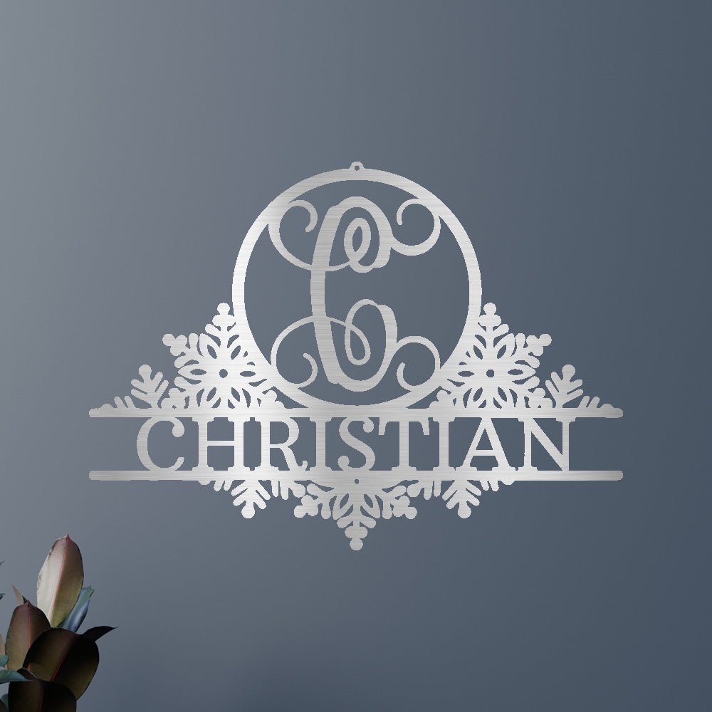 Snowfall Sign - Custom Metal Sign, Christmas Gift