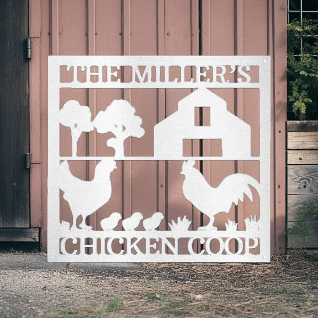 Chicken Coop Personalized Gifts - Custom Metal Sign